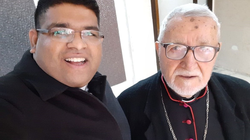 Fr. Stefan Rabban with Joseph Thekkedath Puthenkudy